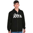 thumbnail image 4 of Mr Husband To Be Newlywed Groom Zip Hoodie Sweatshirt Men Brisco Brands M, 4 of 6