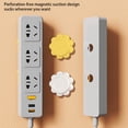 thumbnail image 4 of 2 Pieces Socket Hook Wall Mounted Plastic Remote Controller Charger Power Outlet Hanger Removable Household Holder Organizer Yellow, 4 of 7