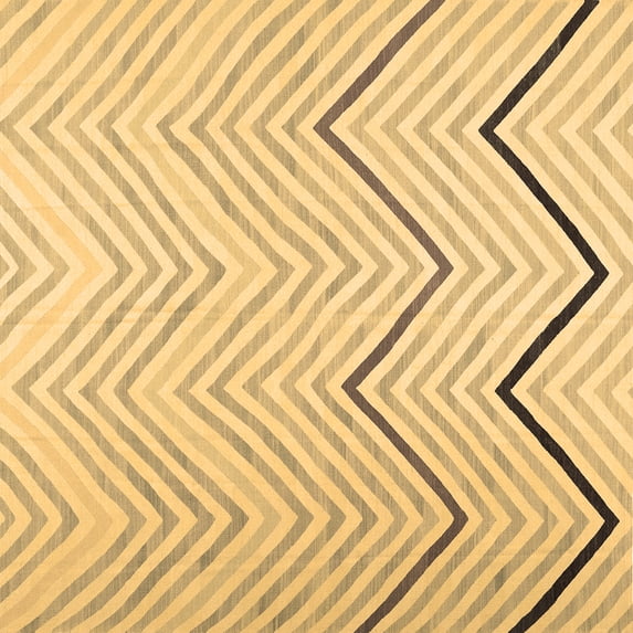 Ahgly Company Indoor Square Abstract Brown Contemporary Area Rugs, 8' Square