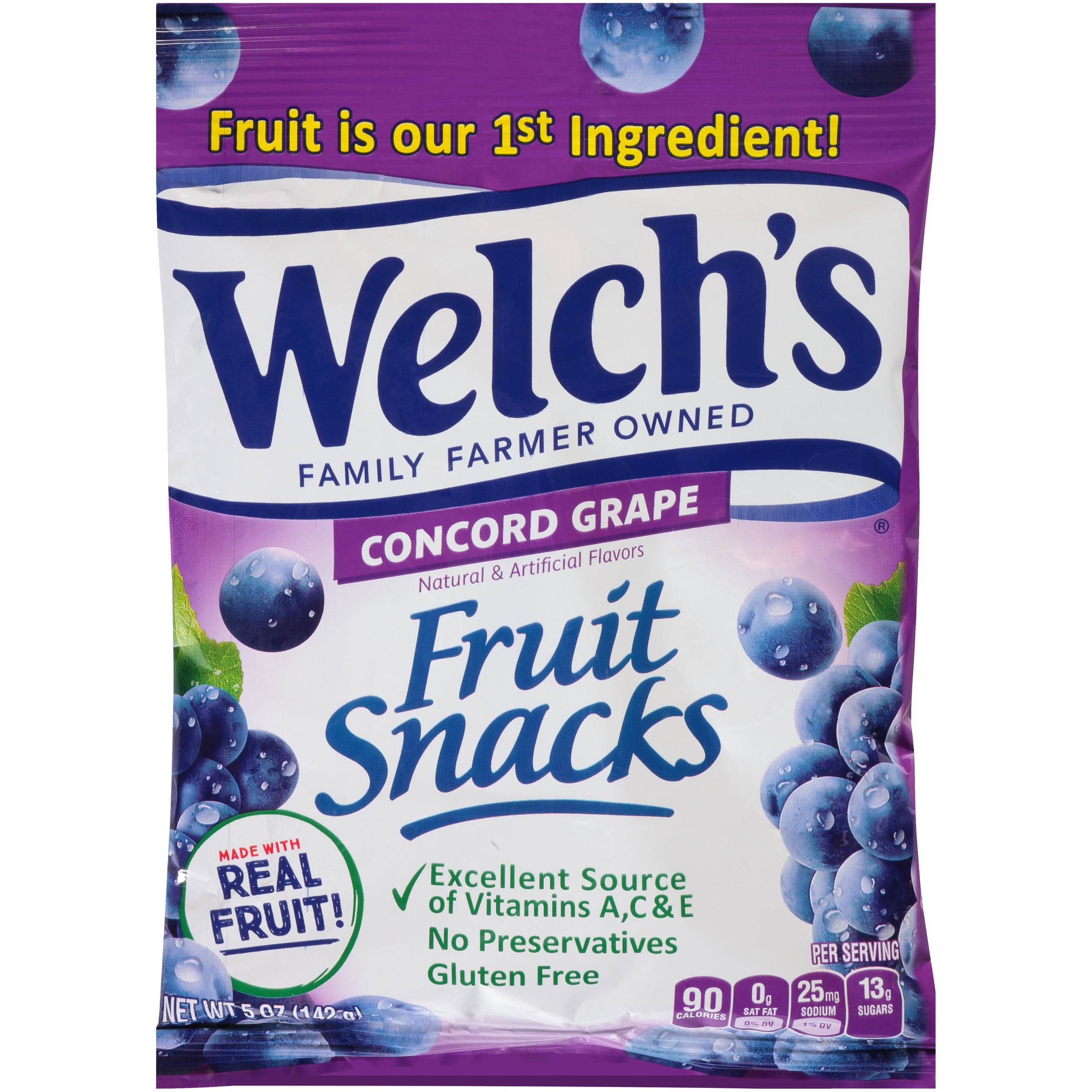 Welch's® Concord Grape Fruit Snacks 5 oz. Package