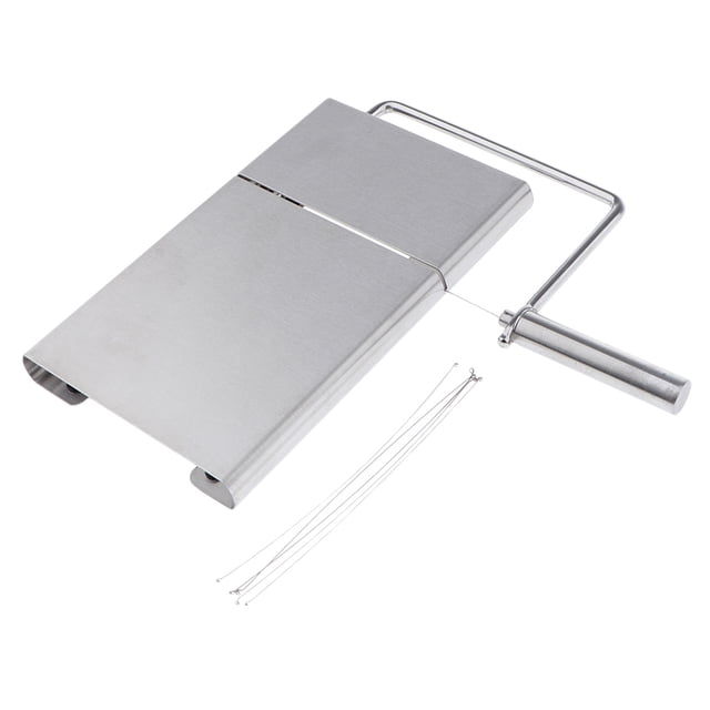 Biseladora de Acero Inoxidable Sunnimix Cepillo Jabón Alambre Molde de madera para cortar pan de jabón 23x12 cm