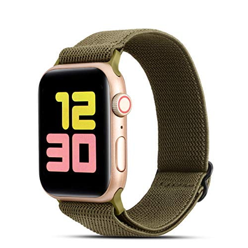 Fitworth Fitworth Elastic Stretchy Nylon Watch Band Compatible With Apple Watch Iwatch Se Series 6 5 4 3 Soft Breathable Lightweight Suit For Workout Yoga Etc Small W 38 40mm L 10 5 17 5cm Khaki Walmart Com Walmart Com