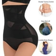 thumbnail image 2 of Mujeres Butt Lifter Shapewear Hi-Waist Double Tummy Control Panty Cintura Trainer Body Shaper Negro 2XL Jormftte LRWJ646-3, 2 of 6