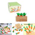 thumbnail image 3 of Juguete para tirar de rábanos juego de zanahoria insertada juguete educativo duradero juego de zanahoria insertada de madera finamente pulida para niños ANGGREK Otros, 3 of 8
