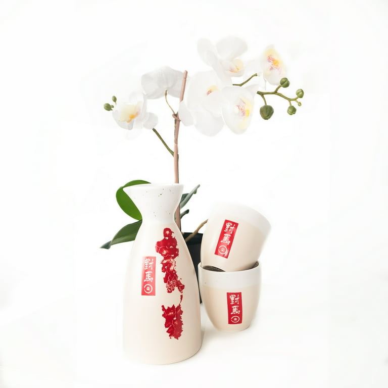 PlayStation Ghost of Tsushima, 3-Piece White Ceramic Sake Set