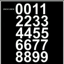 CCOCC Stickers Sheet of 2 inch (White) Numbers Custom Street Address Mailbox Decal Stickers