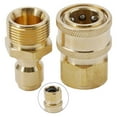 thumbnail image 1 of 3/8 M22 Adapter For High Pressure Washer Spout Kit Quick Connect Kit Cleaning Machine Spray Gun Hose Quick Connector, 1 of 8
