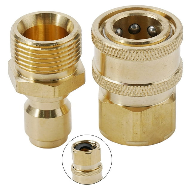 3/8 M22 Adapter For High Pressure Washer Spout Kit Quick Connect Kit Cleaning Machine Spray Gun Hose Quick Connector