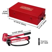 Yescom 1/2 to 2 Hydraulic Knockout Punch Set 10-Ton 6-Die Electrical Conduit Hole Punch Driver Kit - Red
