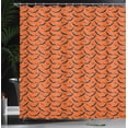 thumbnail image 3 of Ambesonne Halloween Shower Curtain, Flying Bats Repetition, 69"Wx70"L, Orange Grey, 3 of 4