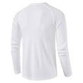 thumbnail image 3 of Grianlook Mens Fashion Waffle T Shirts Henley Neck Solid Color Pullover Work Long Sleeve T-shirt White S, 3 of 4