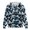 Blue Black Camo, variant on Grey Black Camo Oversized Zip Up Hoodie for Women Long Sleeve Hooded Sweatshirt Loose Casual Drop Shoulder Jacket with Pockets for Trekking, Pilates, 3XL