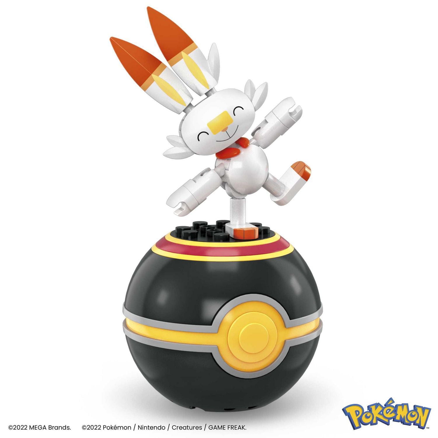 Pokémon Action Figure Building Set, Buildable and Posable Scorbunny