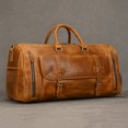 thumbnail image 4 of Bolso de mano de piel de vaca para hombre, bolsa de hombro de viaje con volantes, Estilo Vintage, a la moda, grande, 4 of 4