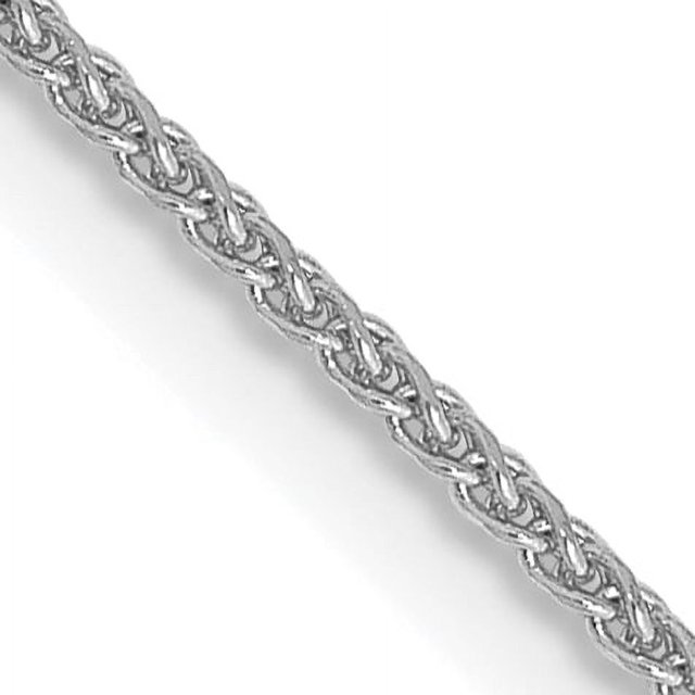 14k White Gold 20 Inch 1.05mm Spiga Chain Necklace Pendant Charm Wheat