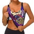 thumbnail image 3 of Pofeuu Mushrooms and Skull Print Sports Bra for Women Sexy Vest Yoga Running Gym Fitness Crop Bras Tops-XX-Large, 3 of 8