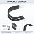 thumbnail image 2 of Uxcell 6 Pack Abrazaderas de Cable 32 mm Acero Inoxidable 304 Goma Forma R para Tubo, 2 of 7