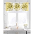 thumbnail image 2 of Eucalyptus Yellow Kitchen Valances for Windows Farmhouse Linen Window Valance Curtain for Living Room Window Treatment Stripes Bottle Flower Cactus Plant Valance Rod Pocket Topper Drape, 42 x 12 Inch, 2 of 6