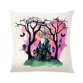 thumbnail image 2 of HOARBOEG Halloween Castle Print Living Room Queue Decoration Style Pillows Pillows Linen Pillowcase, 2 of 6