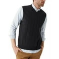 thumbnail image 4 of Coshow Men's Sweater Vest V Neck Relaxed Fit Casual Sleeveless Knitted Pullover Sweater, 4 of 4
