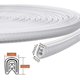 thumbnail image 3 of 4M Car Door Edge Protector Rubber Metal Door Edge Bumper Protector U Shape Guard Strip Car Boat White, 3 of 5