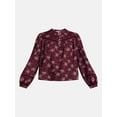 thumbnail image 6 of Scenario Women's and Women's Plus Quilted Detail Long Sleeve Top, Sizes XS-4X, 6 of 6