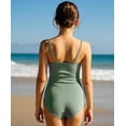 thumbnail image 4 of Traje de baño de una pieza para niña Cuddomper talla 13-14 verde tropical, 4 of 6