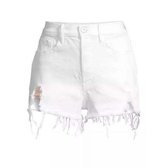 3x1 WAVE Women's Carter Distressed Raw Fringed Hem Shorts, 24 NWOT