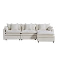 thumbnail image 4 of Miekor Furniture 108.66"Modern Chenille L-Shaped Sectional Sofa With Convertible Chaise, Comfy Cloud Couch Deep Sectional Sofa With Ottomans For Living Room 00057, 4 of 12