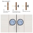 thumbnail image 4 of 4 Pcs Feathers Blue Knobs for Kitchen Cabinet Cupboard Dresser Bookcase Drawer Pulls Handles Round Home Decor, 4 of 5