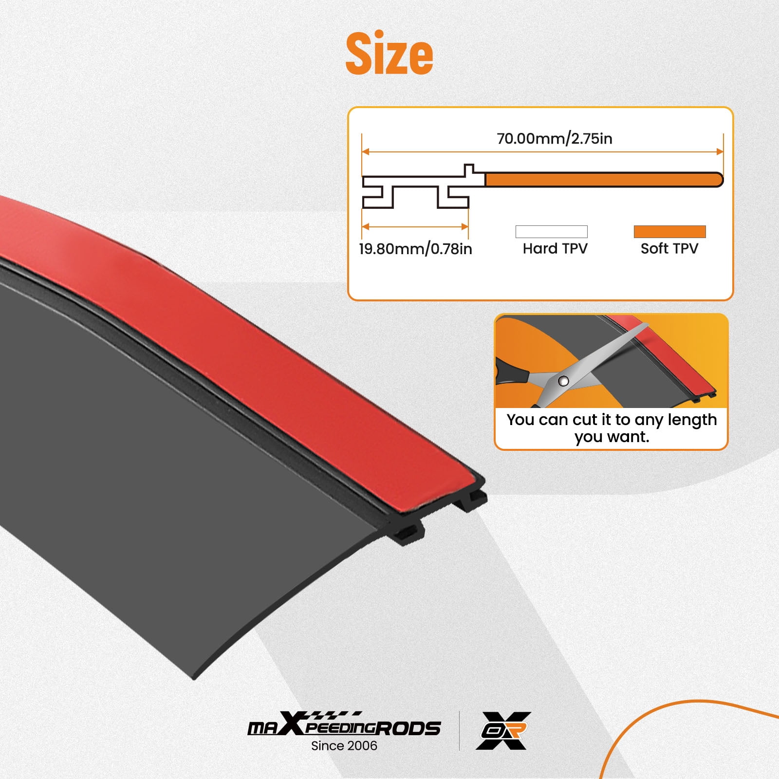 maXpeedingrods RV Slide Out Seal 1/2' x 2.75' x 35’ | 018-341 & 018-341EK | Wiper Black Rubber for RV Camper Slideout System