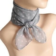 thumbnail image 2 of D-GROEE Women Dot Print Square Scarves Chiffon Kerchief Neck Scarf Neckerchief Headband, 2 of 6