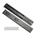 thumbnail image 2 of 2pcs Cajón de gabinete Diapositivas Rails Pistas fáciles de instalación de accesorios prácticos reemplazar la guía negra deslizadores corredores de 18 pulgadas, 2 of 8