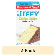 (2 pack) "JIFFY" Golden Yellow Cake Mix, 9 oz Box