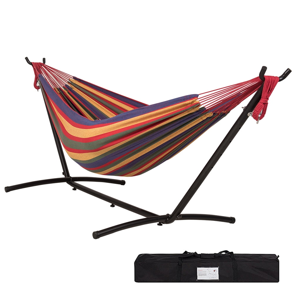 Lazy Daze Hammocks Double Hammock with 9FT Space Saving Steel Stand