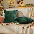 thumbnail image 4 of Cinvoph Christmas Tree Plush Throw Pillow Winter New Year Decorations Xmas Rustic Throw Cushion Case for Sofa Home Living Room Party Decor, Green, 4 of 6