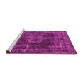 thumbnail image 2 of Ahgly Company Machine Washable Indoor Square Oriental Pink Industrial Area Rugs, 3' Square, 2 of 4