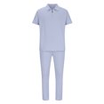 thumbnail image 4 of Birdeem Ensemble de Sport Décontracté pour Hommes, Mode, Col Rabattu, Manches Courtes, Pantalon, Deux Pièces, 4 of 11
