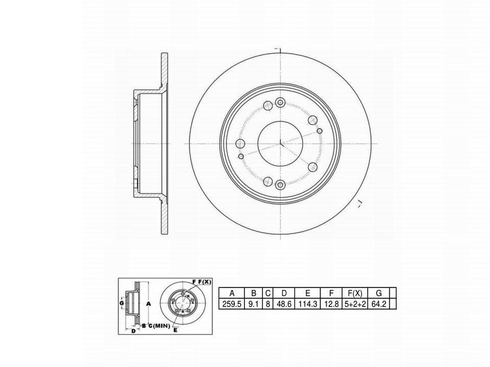 Winstop Brake Rotor, Rear WS238614, Honda Accord 2007-2003