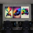 thumbnail image 4 of Framed Game Room Decorative Wall Hieng Video Game Theme Canvas Neon Poster Print Picture Children Youth Hieng Player Print Boys Decorative Room Boys Bedroom Residence, 4 of 6