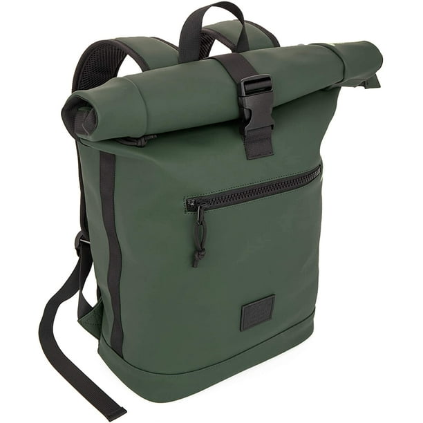 Expandable Roll Top Waterproof Trendy Backpack With Laptop Pocket (Dark