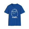 thumbnail image 2 of Meh Face, Gildan Unisex Softstyle T-Shirt, Funny Meme Graphic Tee, S-3XL, 2 of 5