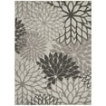 thumbnail image 3 of Nourison Aloha Indoor/Outdoor Tropical Floral Silver Grey 7' x 10' Area Rug, (7' x 10'), 3 of 11