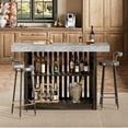 thumbnail image 1 of Kojooin 63 in Bar Table with 2-Tier Storage, Counter Height Pub Table for 4 to 8 People for Dining Room or Breakfast Area, 1 of 7