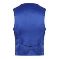thumbnail image 2 of YONGHS Women Men Sparkly Sequin Vest Sleeveless Party Jacket Disco Dance Costume Nightclub Waistcoat Royal Blue XL, 2 of 7