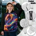 thumbnail image 6 of Uorisanigo Girls Oversized Sweatshirts Long Sleeve Half Zip Pullover Sweatshirt Lightweight Galaxy Planet Dragon Quarter Zip Pullover Sweatshirts Cropped Hoodies School Jackets, 6 of 7