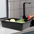 thumbnail image 5 of Wekioger 4-Pack 22 L Plastic Commercial Bus Tub, Large Restaurant Bus Box, Black, 5 of 7