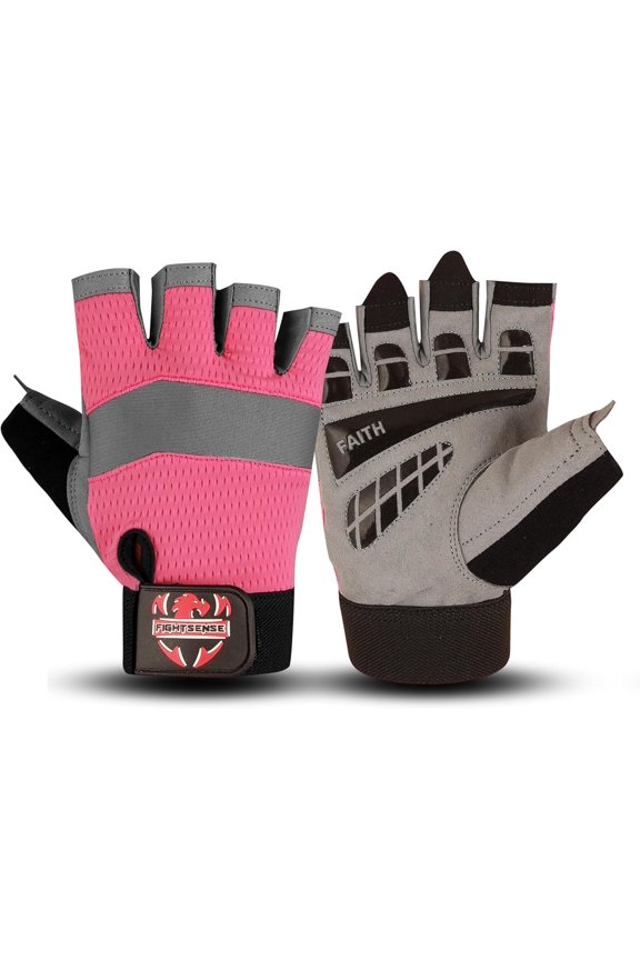 Workout Gloves  Enhanced Grip, Padded Palm, Adjustable Wrist Straps for Optimal Gym Performance Pink L