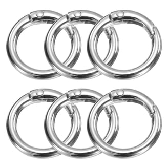 Uxcell Spring Oval Ring – 4-Pack Silver-Tone Snap Clips, Zinc Alloy Keychain Buckle, 38x28mm, For Bags, Purses, Keychains & Crafts