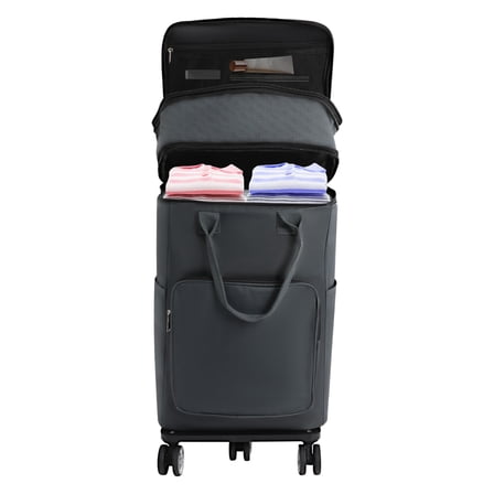 Rolling Shopping Cart Portable 2 in 1 Grocery Bag Cart on Wheels Reusable Utility Shopping Trolley Carts with Scalable Handle for Camping Travel